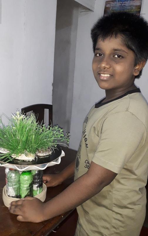 Making a plant holder from "Eco Bricks"