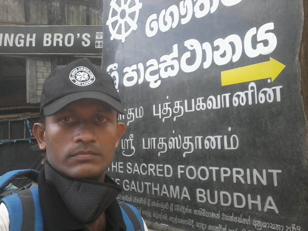 Disinfection of Sripadasthanaya in Sri Lanka Organized ST. Johan Ambulance, Brigade.