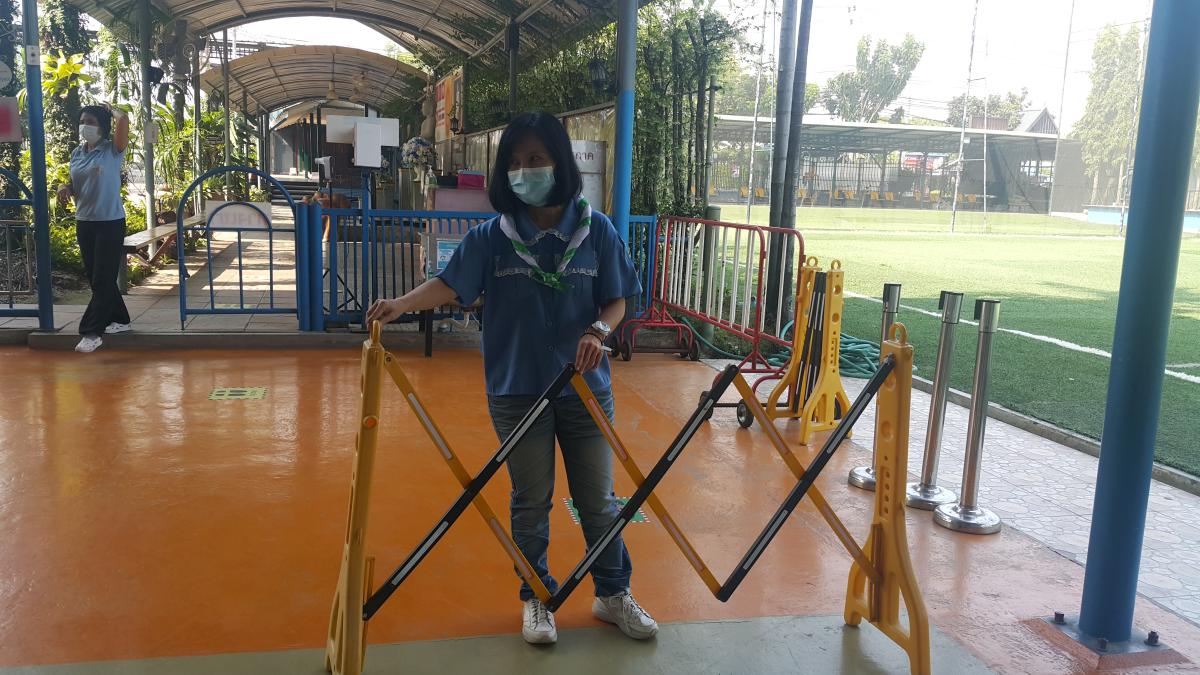 จิตอาสาจัดสถานที่