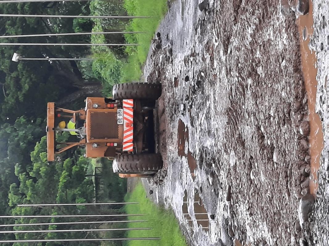 Fixing road of Nadovu Regional Tennis Courts, Lautoka.