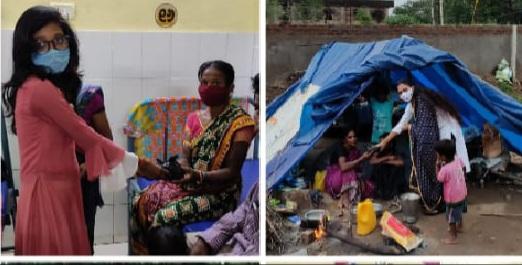 Mask and Dry Food distribution 