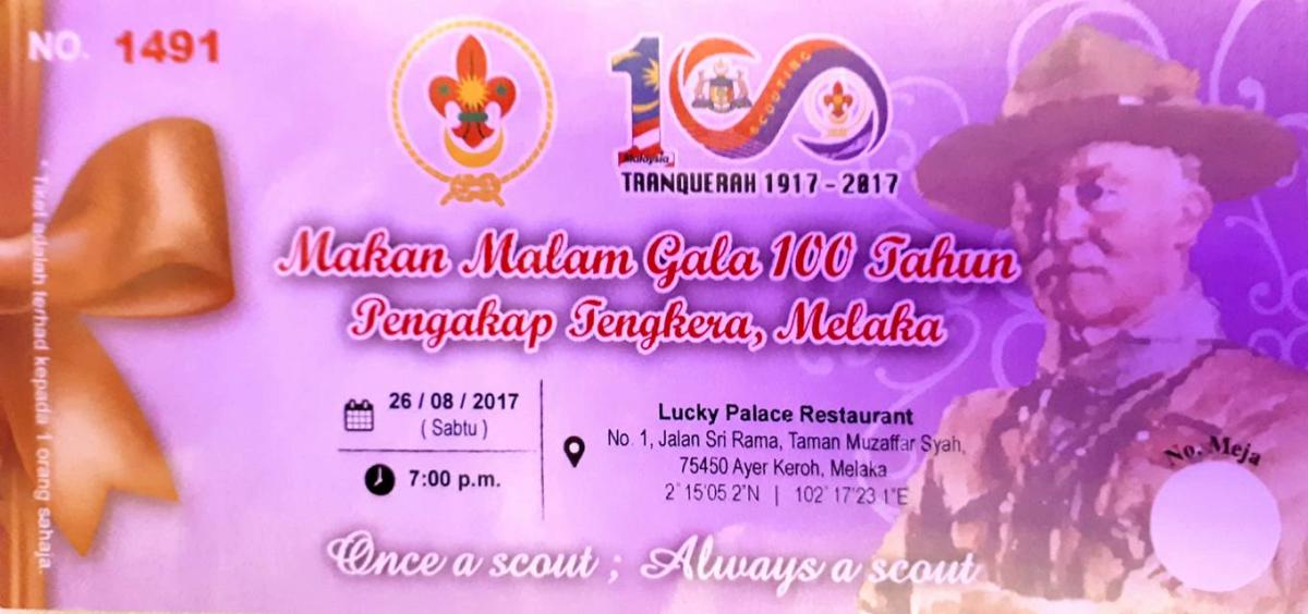 Majlis Makan Malam Gala 100 Tahun Pengakap Tengkera, Melaka