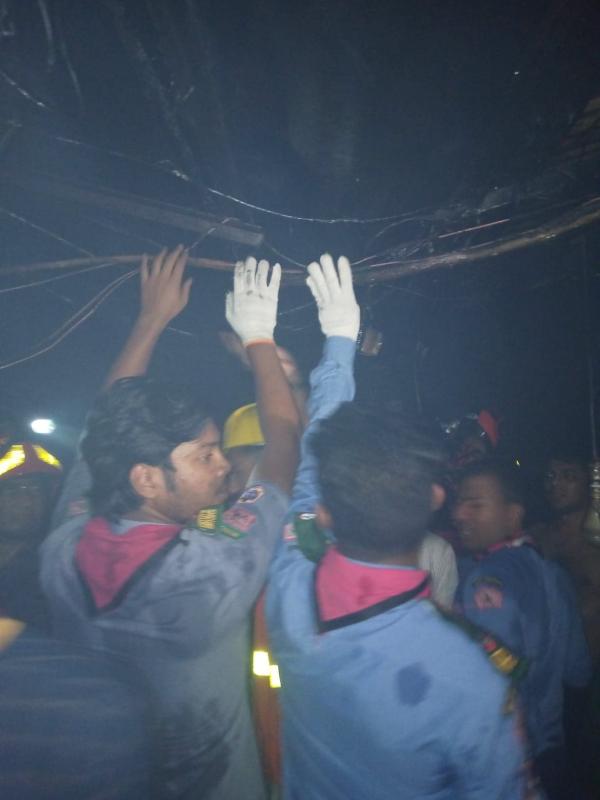  Assistance of the Scouts in the rescue operation of Rajhdhani market  Fire Tragedy