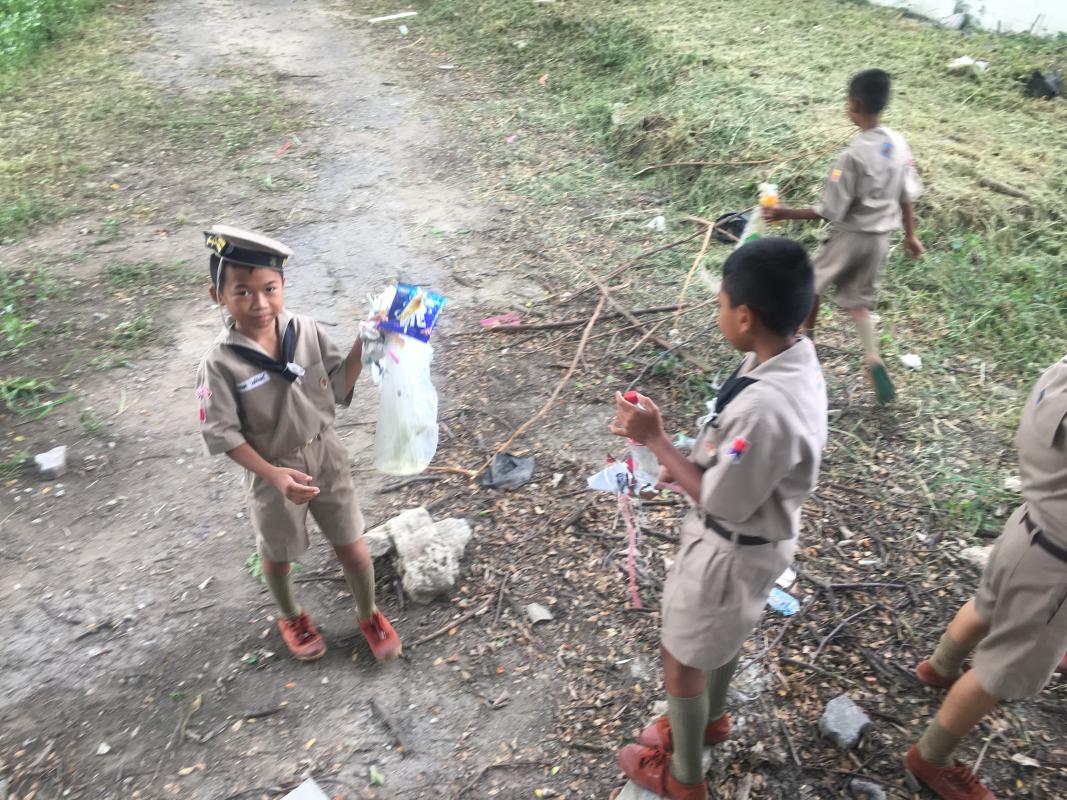 ลูกเสือสมุทรจิตอาสาบำเพ็ญประโยชน์