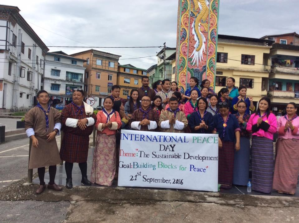 "Celebration of International Peace Day at Gelephu"