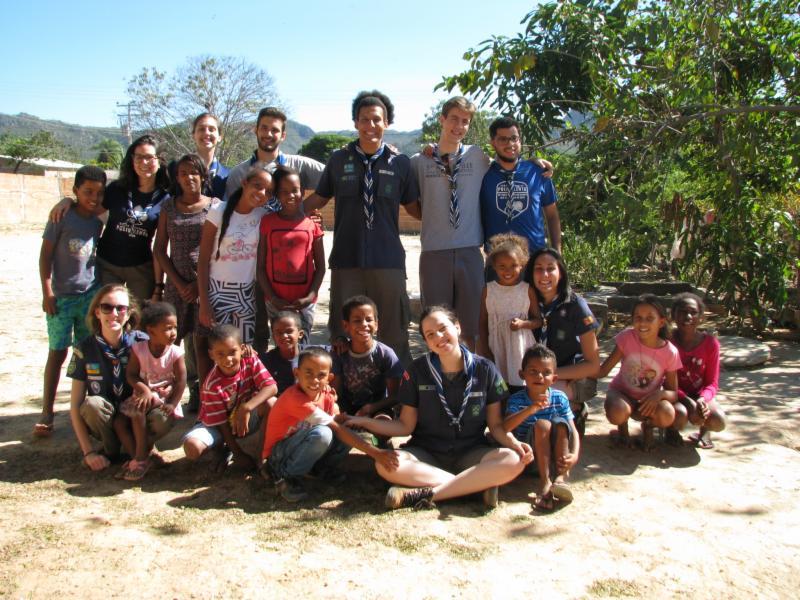 Green experience in Brazil: teaching children about recycling and environmental preservation.