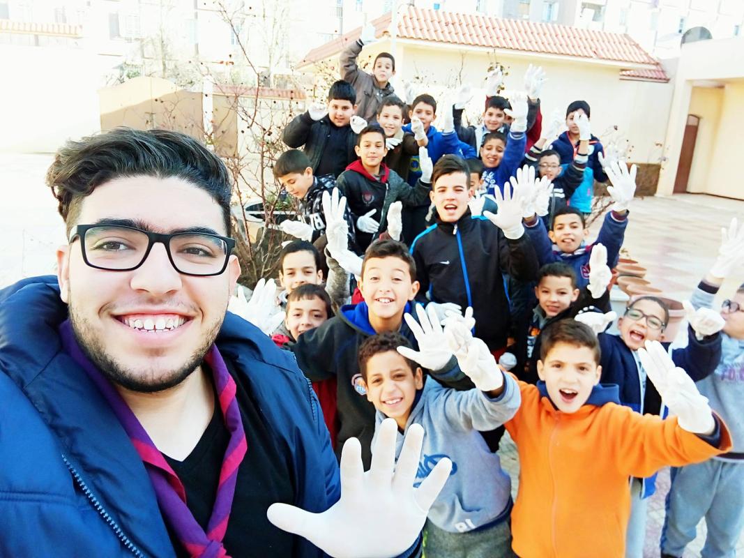 حملة تنظيف دار الشباب من قبل اشبال فوج حسان بلكيرد