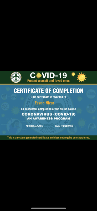 Coronavirus (Covid19) online awareness program 