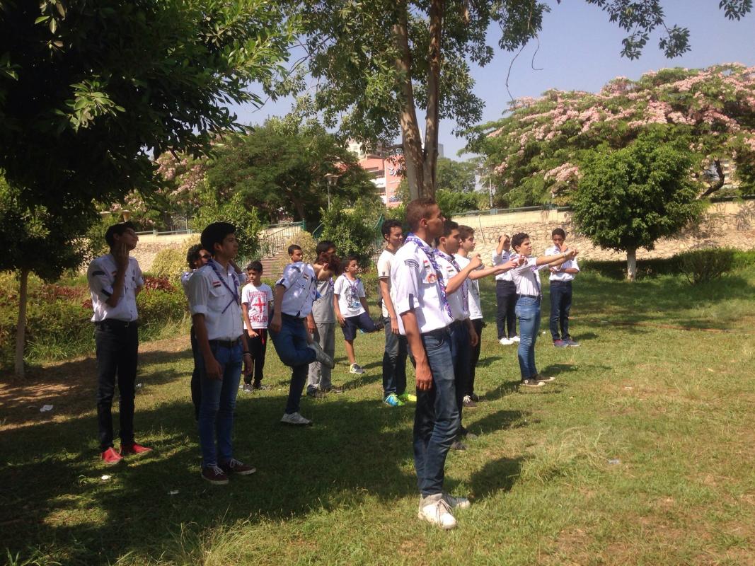 Latihan tarian pengakap laut mesir
