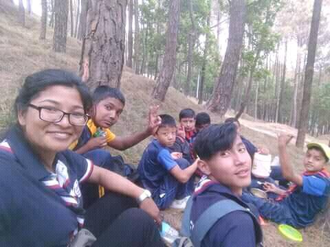taking troops for hiking