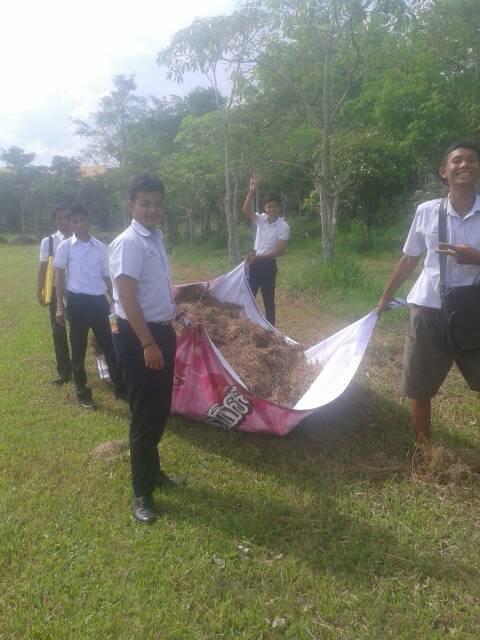 เก็บหญ้าแห้งทำปุ๋ยชีวภาพ