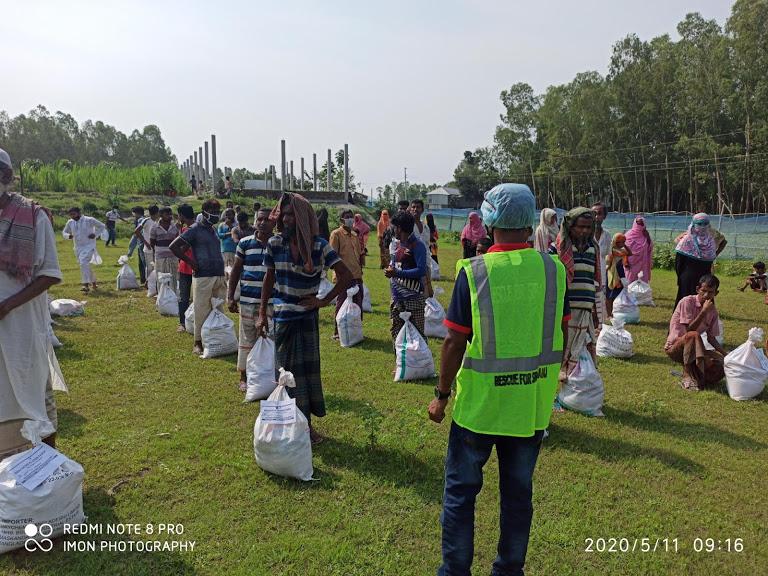 Assist to relief program, organized by  sheba Mukta Scout Group Sirajganj