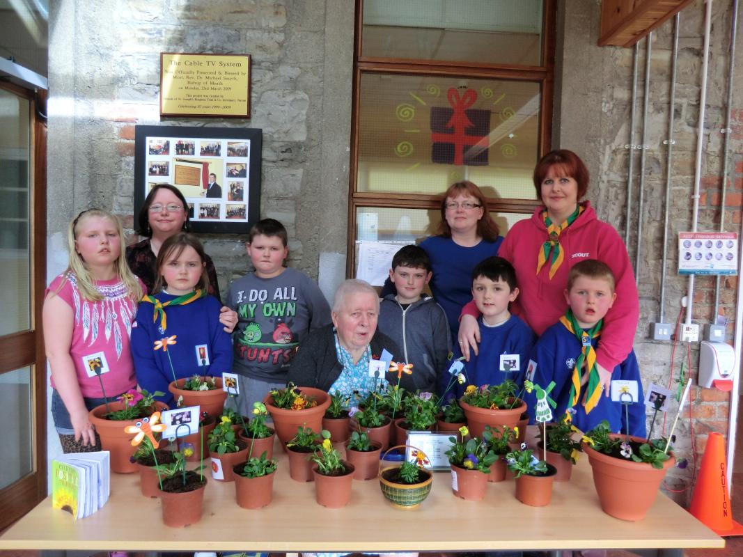 Planting flowers in St Joseph's Nursing Home
