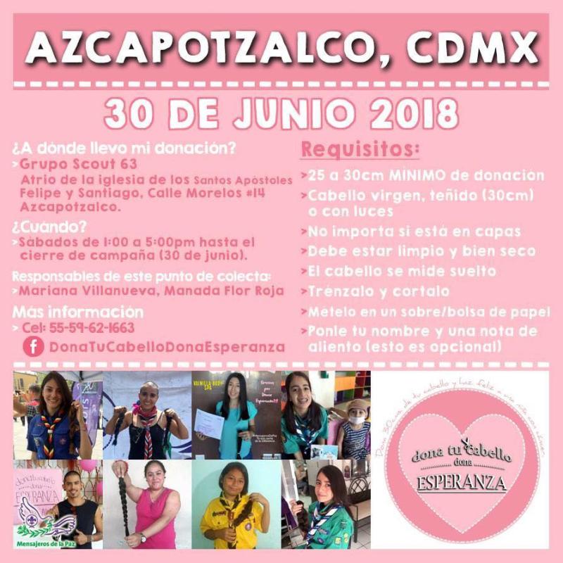 DONA TU CABELLO, DONA ESPERANZA AZCAPOTZALCO 2018