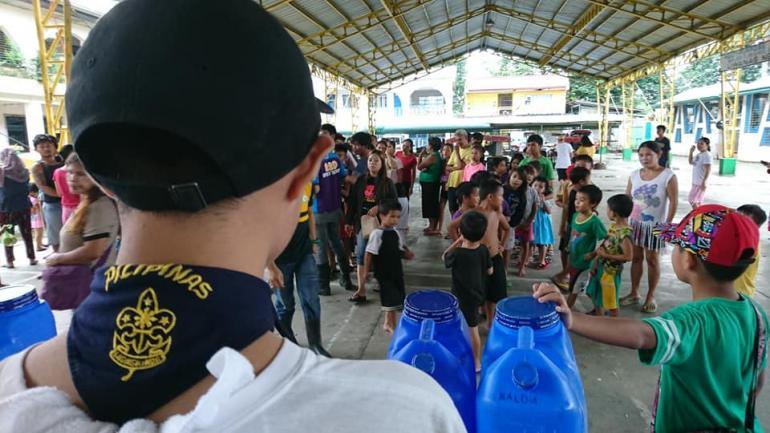 Rover Scouts responded to storm evacuees