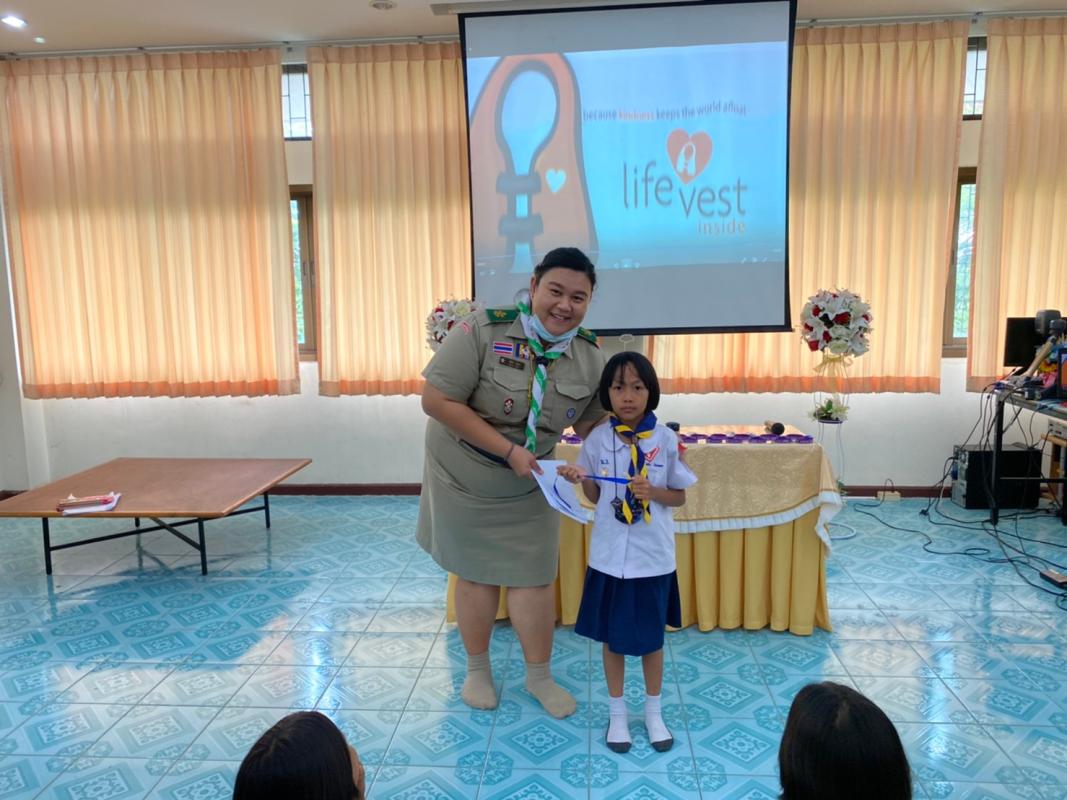 กิจกรรมฐานการสร้างแรงบันดาลใจ ส่งต่อความดีให้แก่พี่น้องลูกเสือ