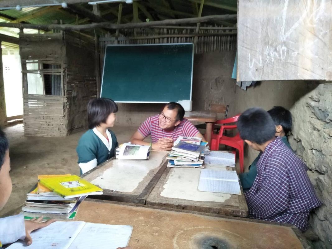 Service at Sertayna Pry. School, Haa