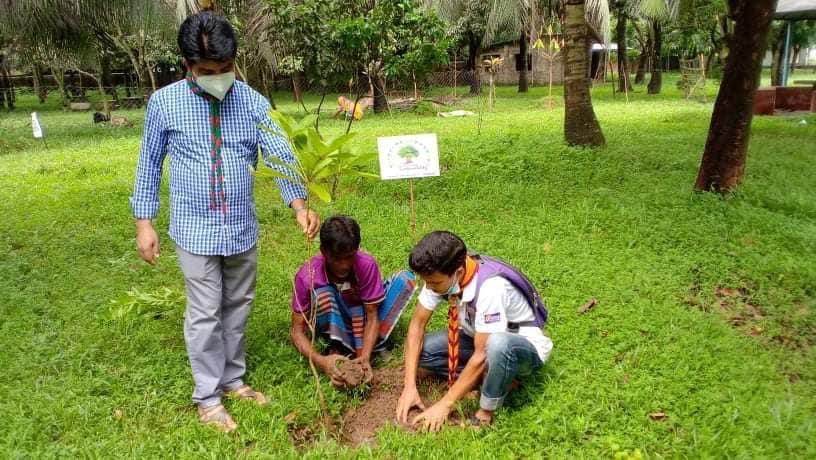 Tree Plantation & Plastic Cleaning at Regional Scout Training Center, Bogra