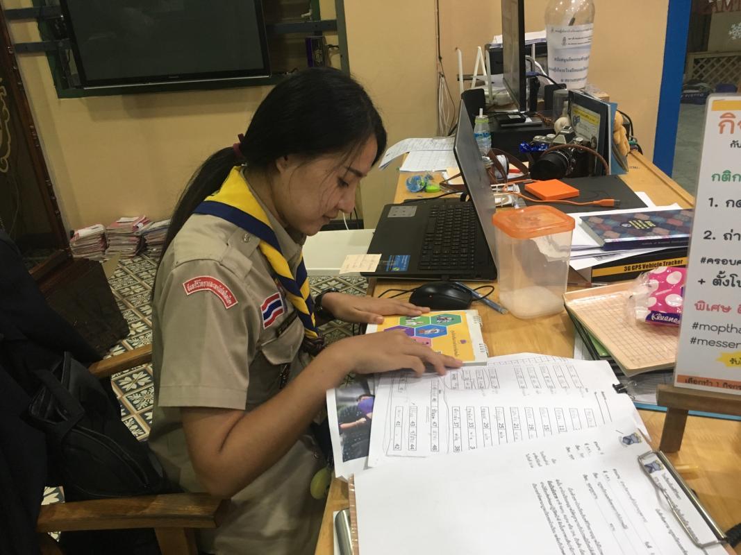 จิตอาสา ทำป้ายประชาสัมพันธ์กิจกรรมโรงเรียน