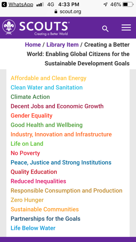 Sustainable goals