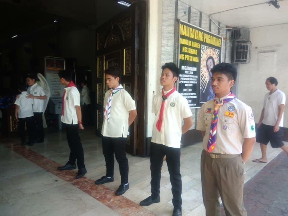 SJS Scouts Serves in the First Friday Mass Devotion