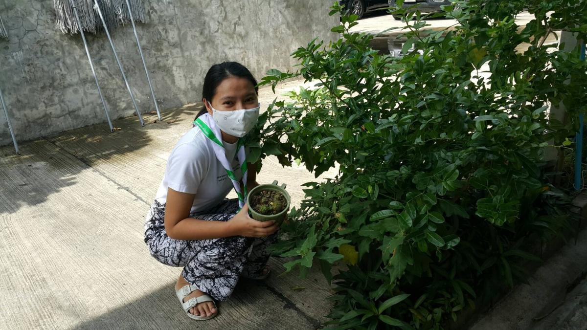 ปลูกต้นไม้ หน้าบ้าน “อยู่บ้าน หยุดเชื้อ เพื่อชาติ”