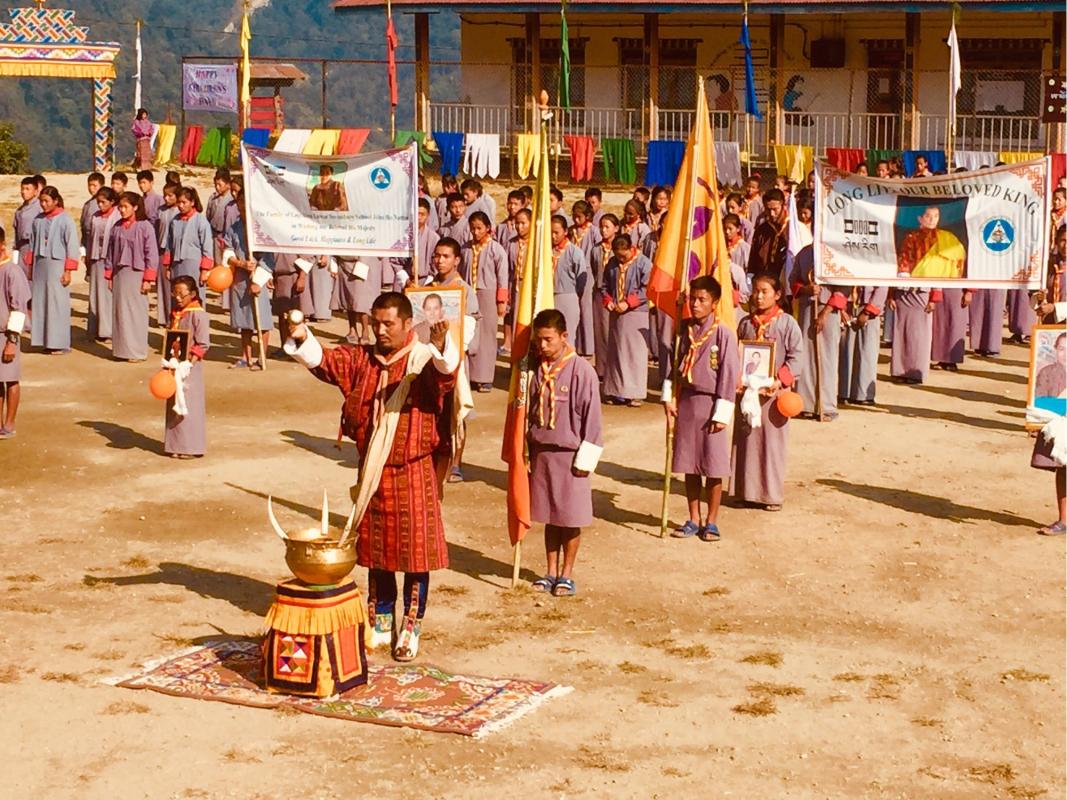 Bhutan Scouts celebrates Children’s Day with the Students of Logchina School”