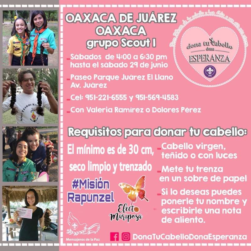 "Dona tu cabello, dona esperanza 2019" Oaxaca