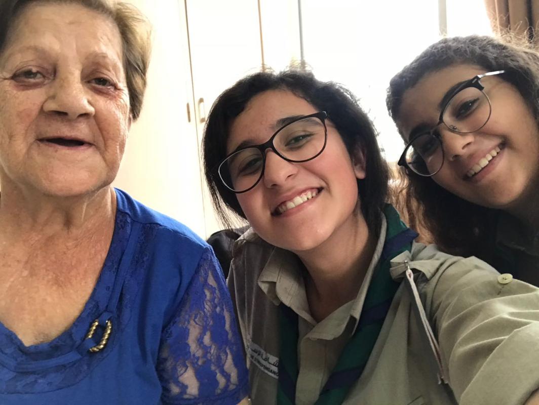 Visiting old mothers left alone and celebrating mothers day
