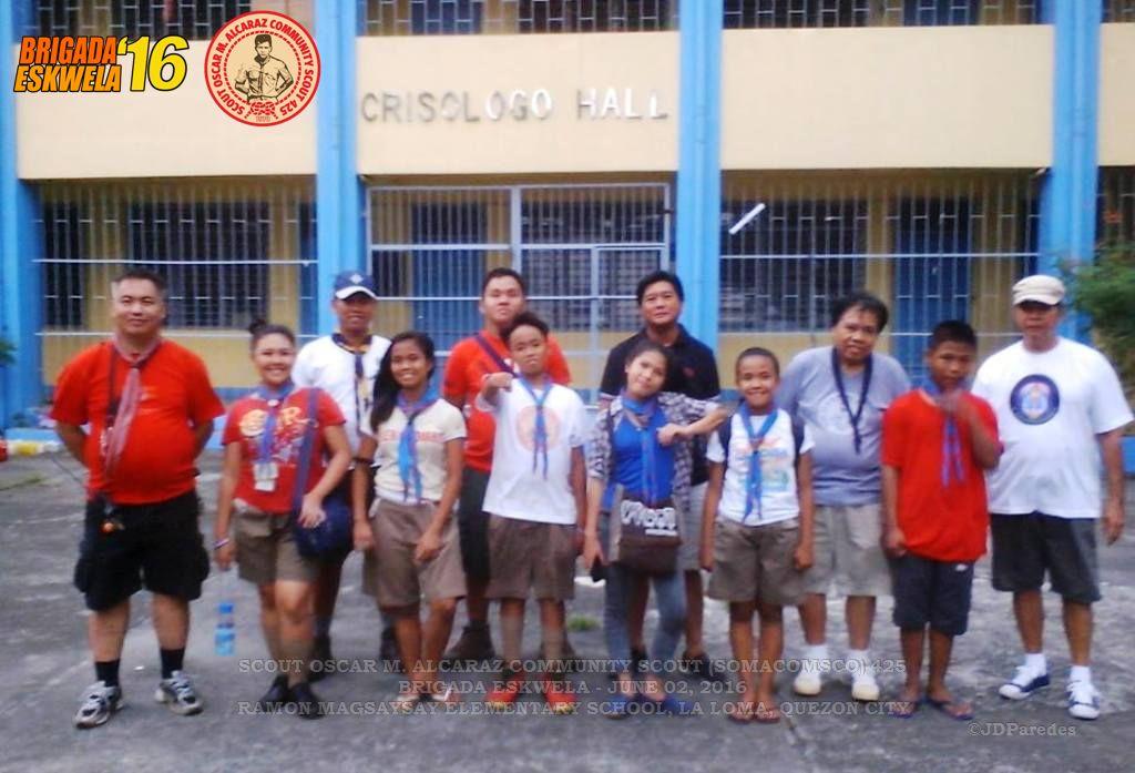 SCOUT OSCAR M. ALCARAZ COMMUNITY SCOUT (SOMACOMSCO) OUTFIT 425 OF QUEZON CITY COUNCIL - 2016 BRIGADA ESKWELA