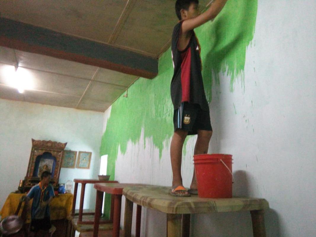 Painting MP hall stage 