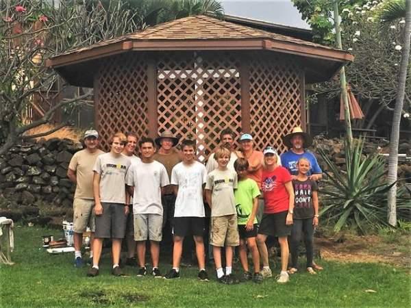Eagle Scout Project renovates a Hale Pule or Prayer House in Hawaii