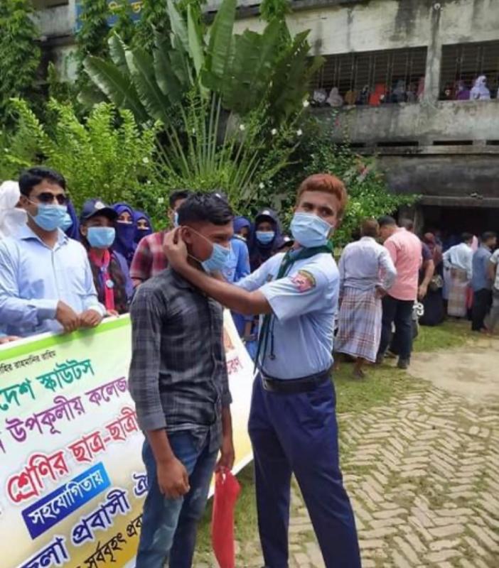 Mask distribution and special crew-meetings were held.