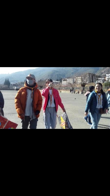 Cleaning Camping at Thimphu Sunday Market. 