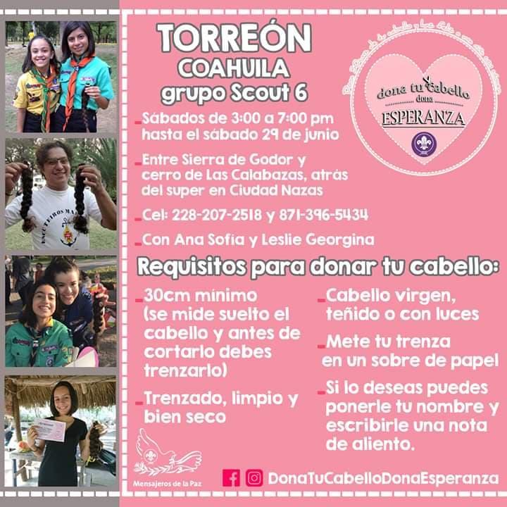 Dona tu cabello, dona esperanza Torreón 2019