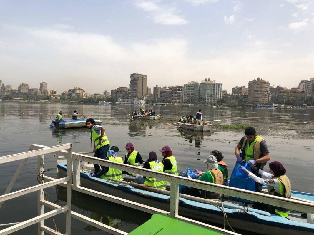 حملة تنظيف نهر النيل 