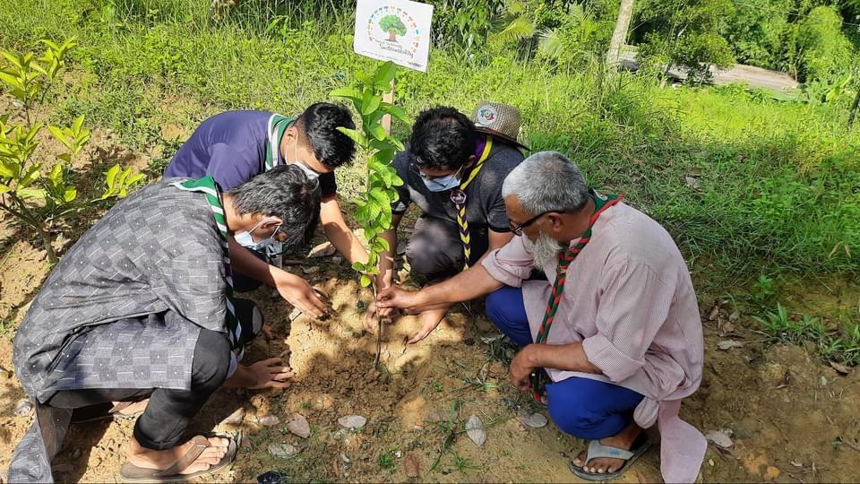 Tree Plantation & Plastic Cleaning at REGIONAL SCOUT TRAINING CENTER, SYLHET