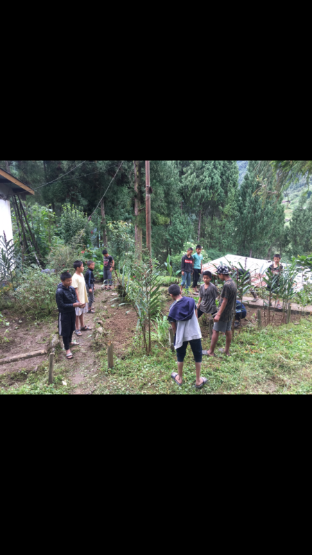 Maintenance of flower gardens and drain 