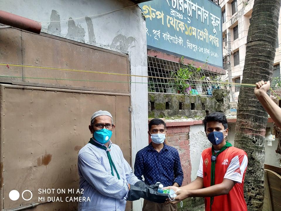 Mask Distribution & Corona Virus Awareness Programme by Golden Eagle open Air Scout Group 