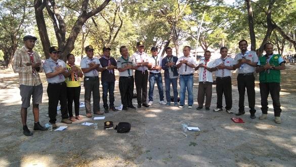 President of Scout Municipality with its structure visit the scout group of Emaus