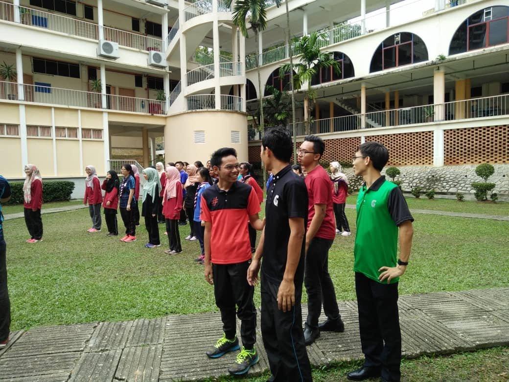 Rehearsal for scout assembly on 11/7