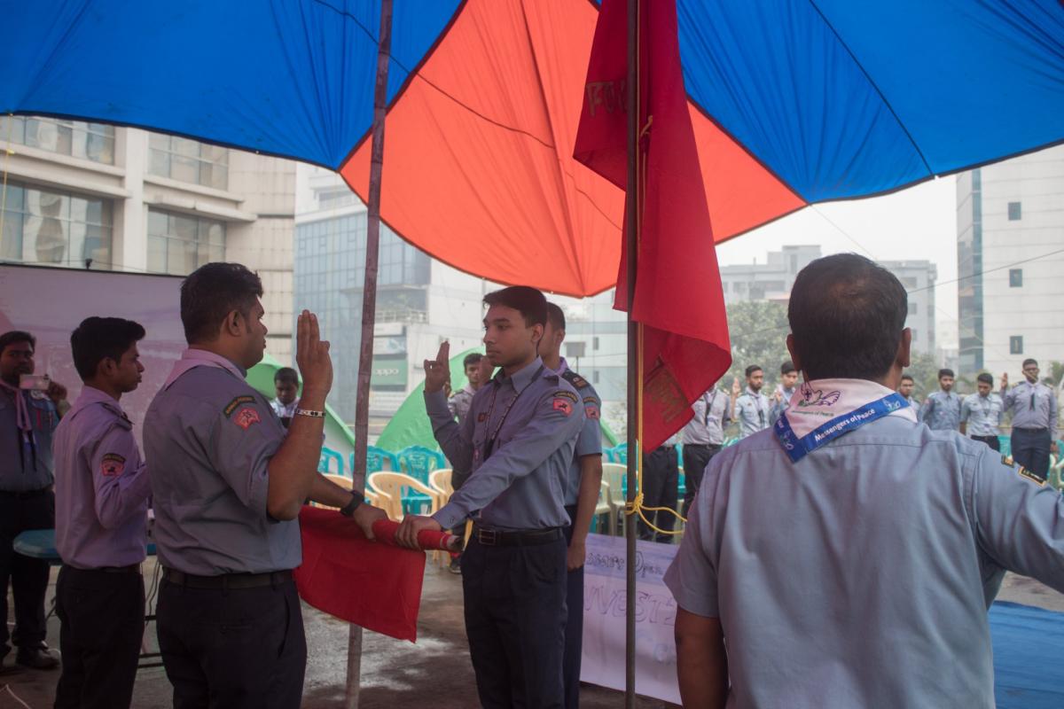 Initiation program of 13th Hussars Open Rover Scout Group