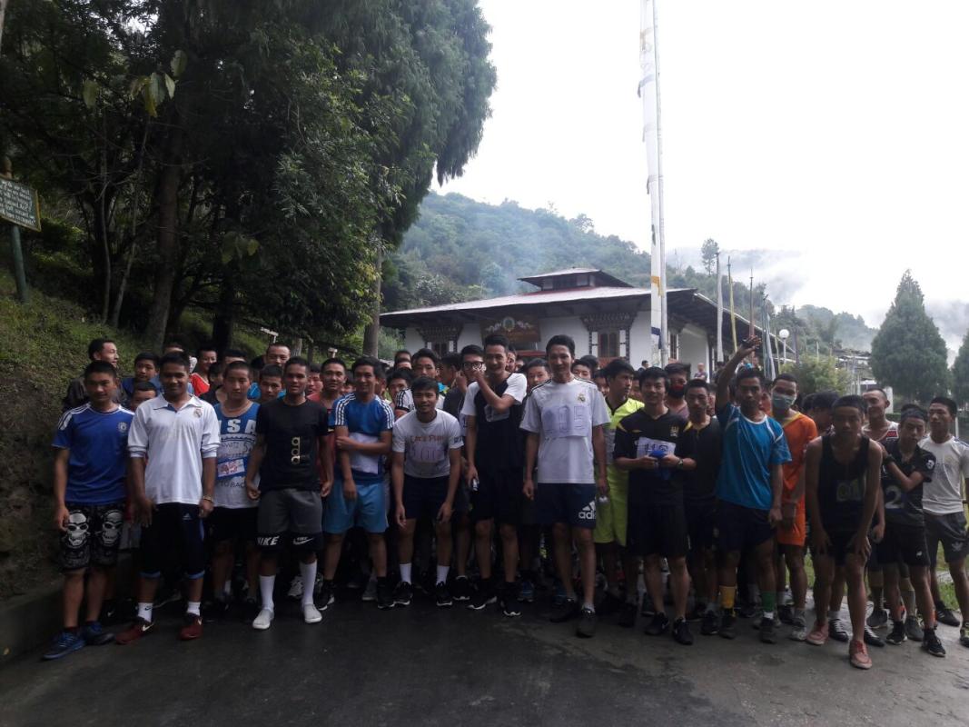 Organized marathon run for health
