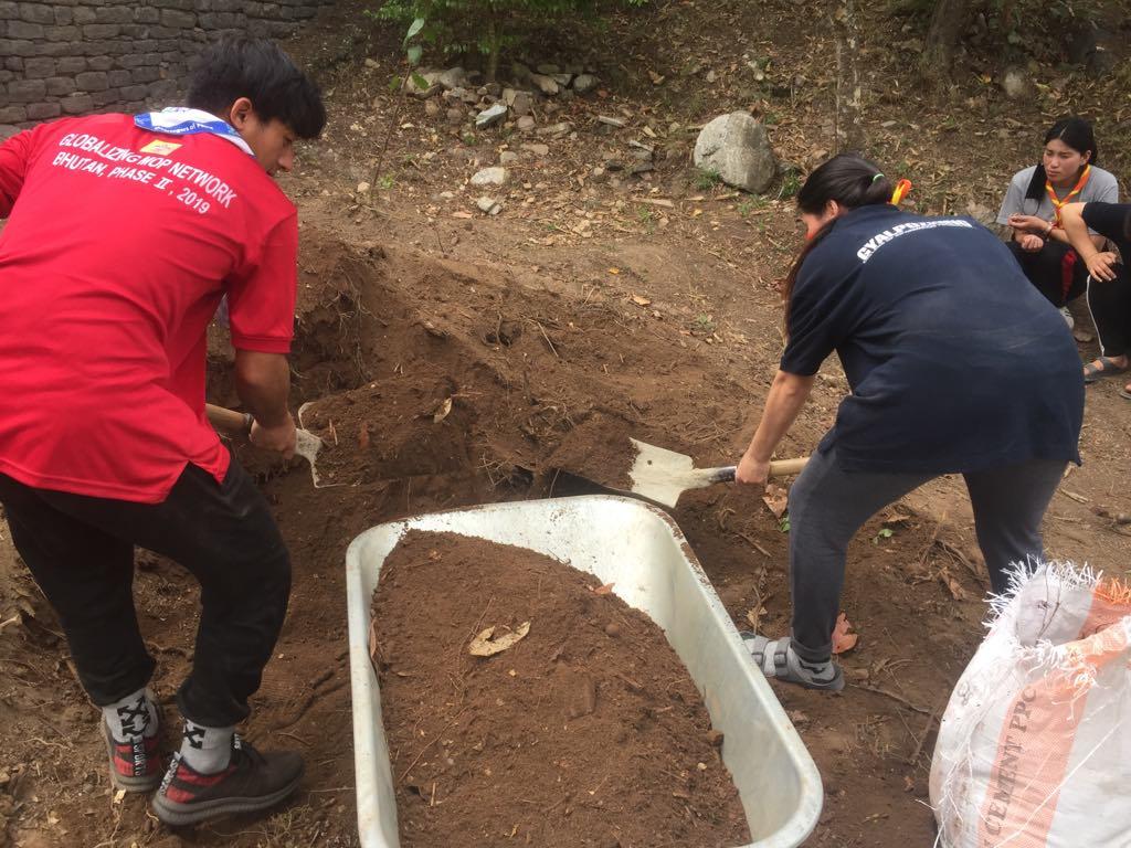 Maintaining flower garden