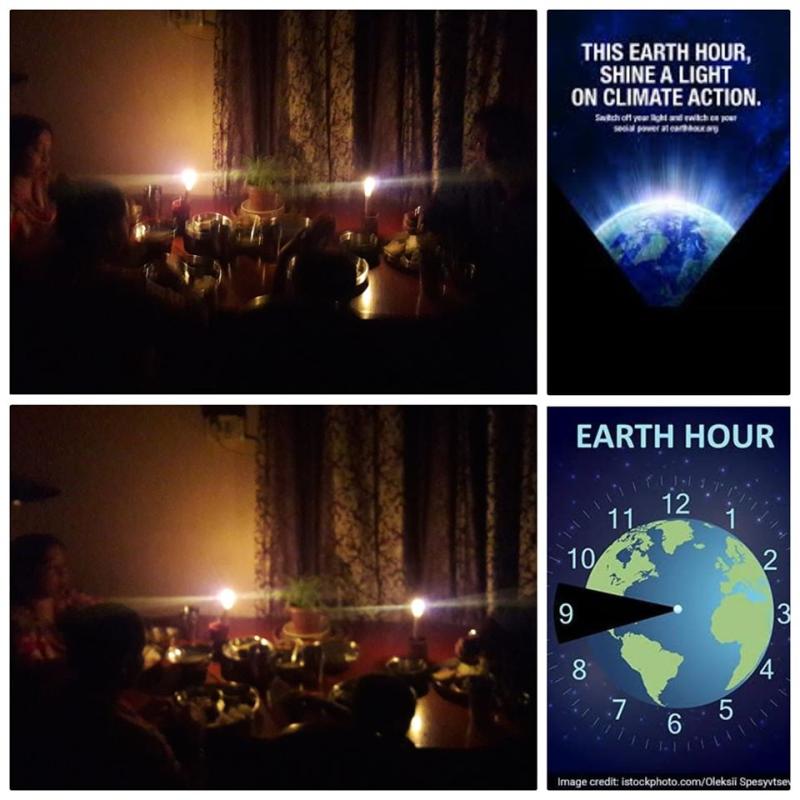 Sankalp Project: C.Earth hour Challenge 3- #Dinner-in-the-dark By sunita Barmaiya