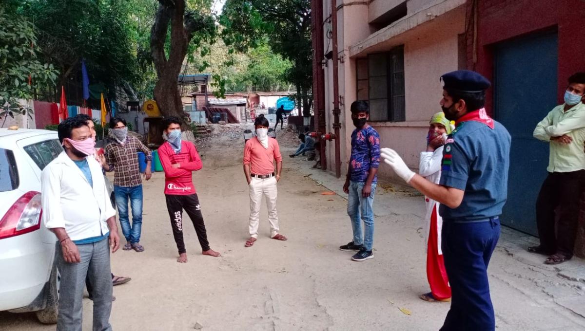 COVID-19 WARRIORS of Ramjas Scout/Guide Group