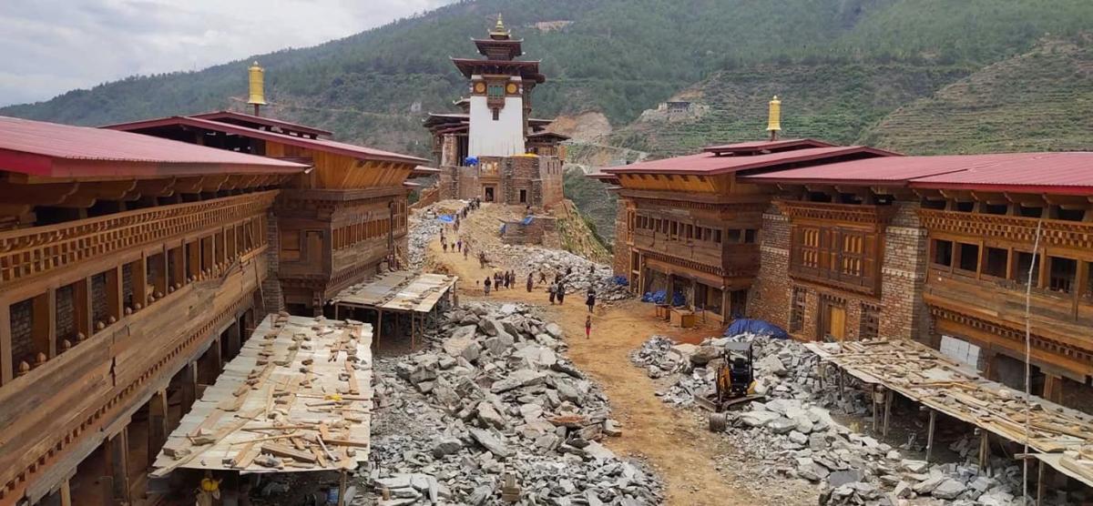 Community Service at Dzong Construction at Wangdue
