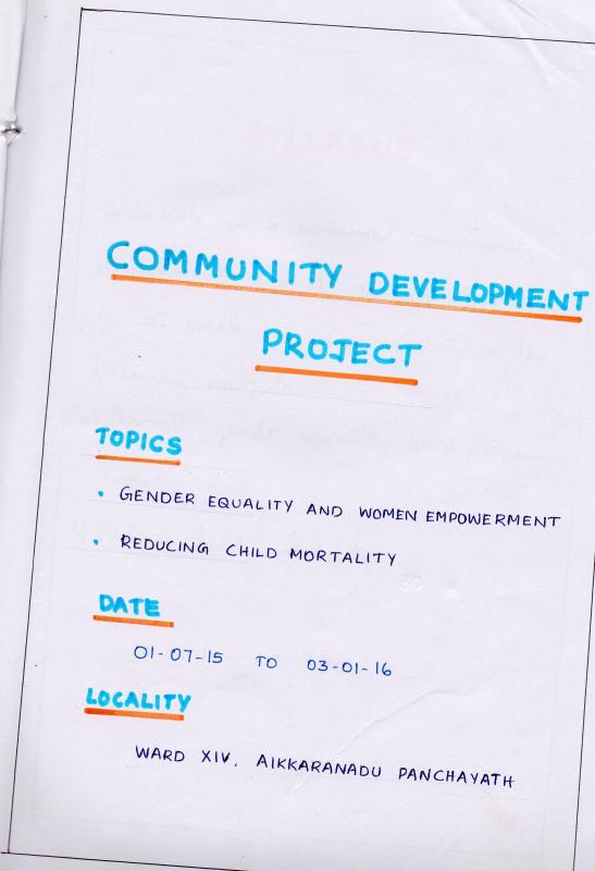  community development project