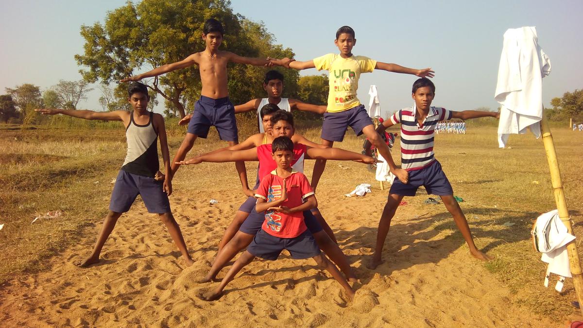 physical display practice at troop meeting