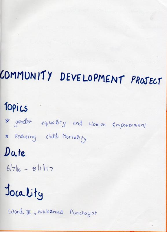 sustained community development project
